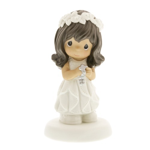 First Communion Dark-Haired Girl Figurine