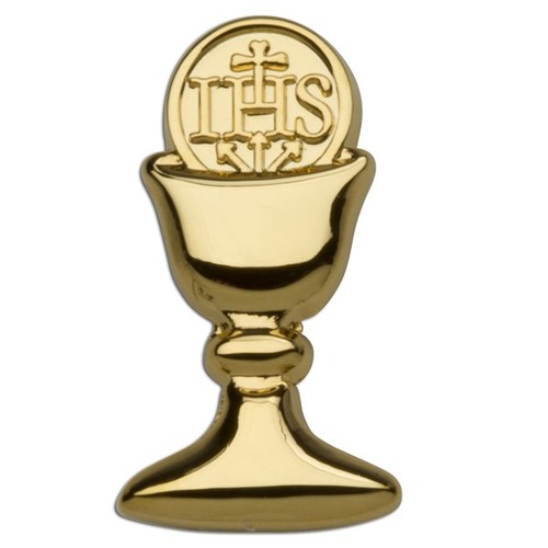 Gold First Communion Chalice Pin