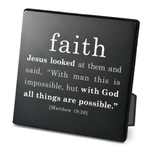 Lighthouse Christian Products 0089502 Plaque-Faith - No. 40930