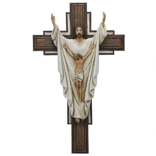 Risen Christ Wall Crucifix 10"